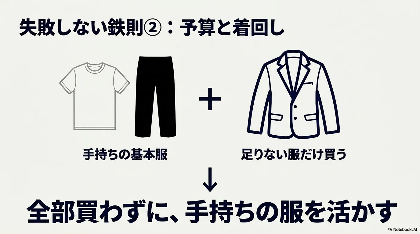 手持ちの基本服に足りない服だけを買う予算と着回しの鉄則
