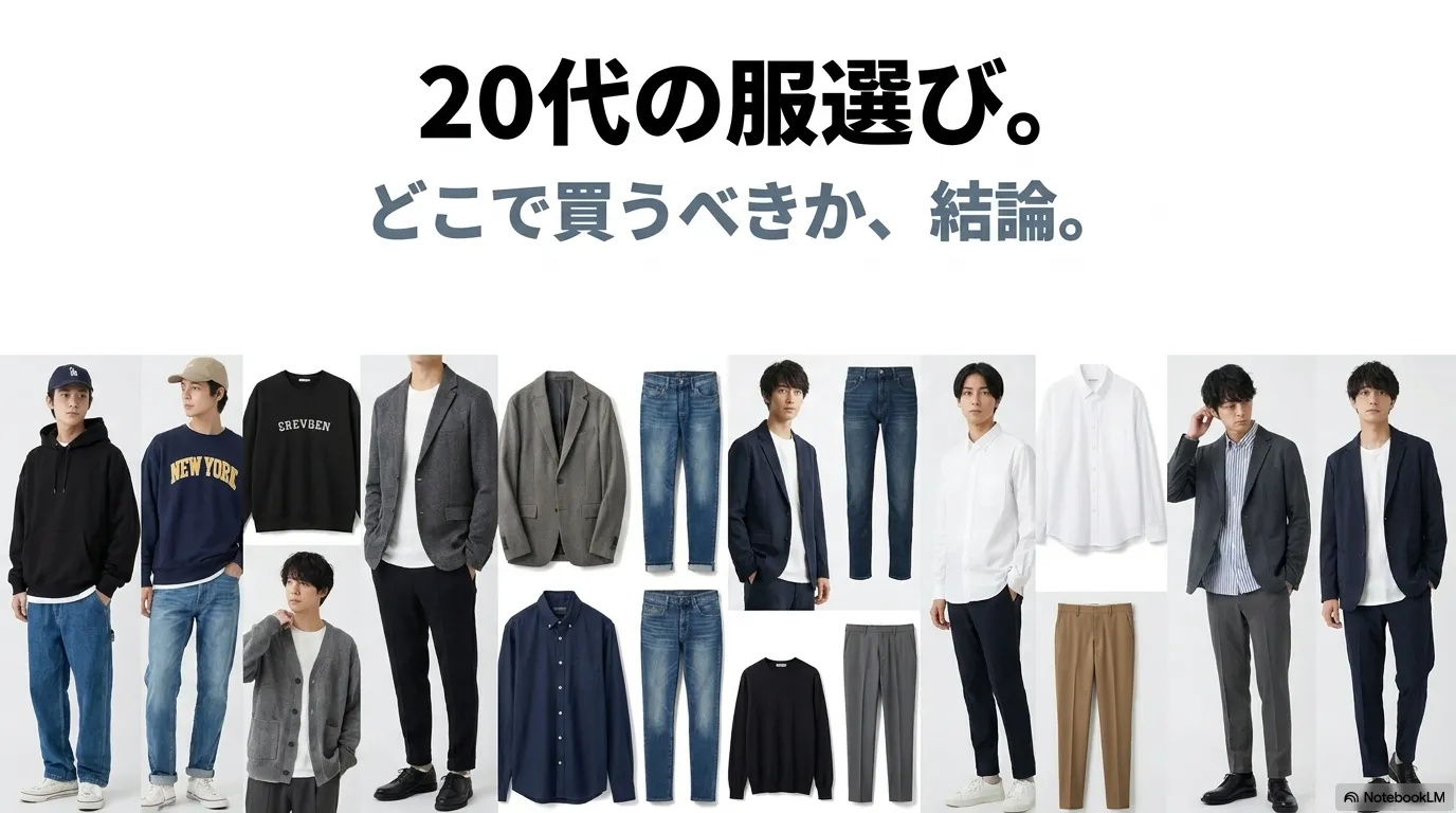 20代男性向けの服をどこで買うべきかの結論とおすすめコーディネート例