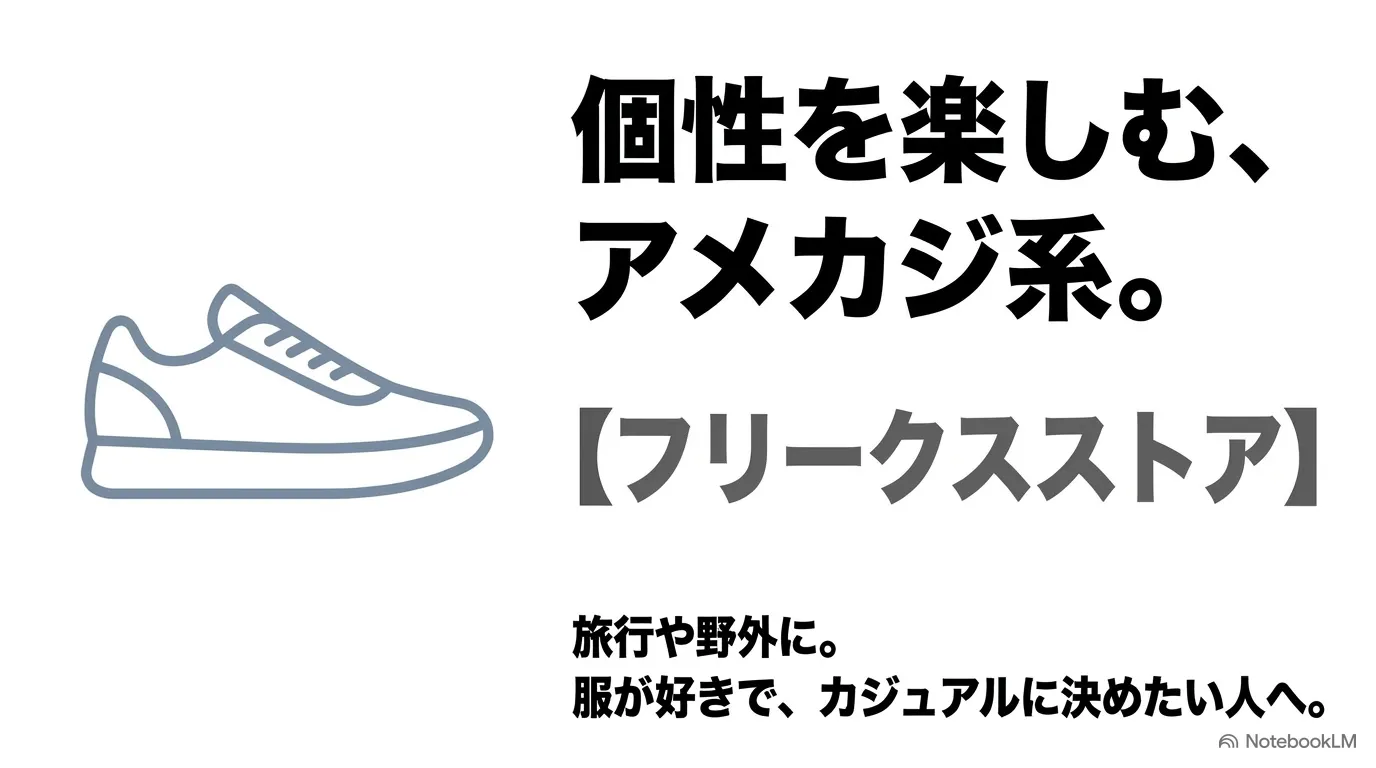 個性を楽しむアメカジやアウトドア系が揃うフリークスストアのコーディネート