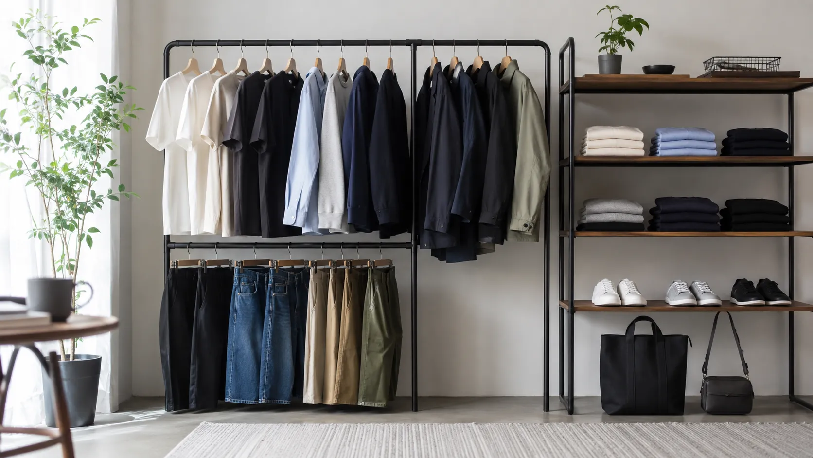 20代メンズ向けの基本服を整理したシンプルなワードローブ